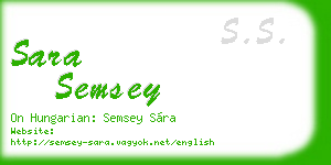 sara semsey business card